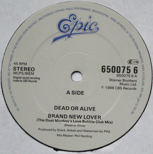 Dead Or Alive - Brand New Lover | Epic (650075 6) - 3 Dead Or Alive - Brand New Lover | Epic (650075 6) - 3