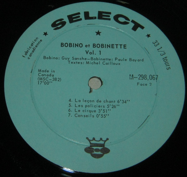 Bobino Et Bobinette - Vol. 1 [Vinyl] | Select (M 298.067) - 4