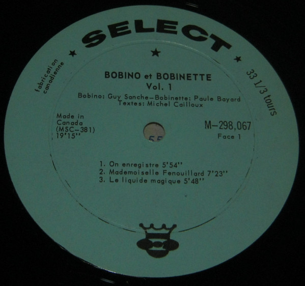 Bobino Et Bobinette - Vol. 1 [Vinyl] | Select (M 298.067) - 3