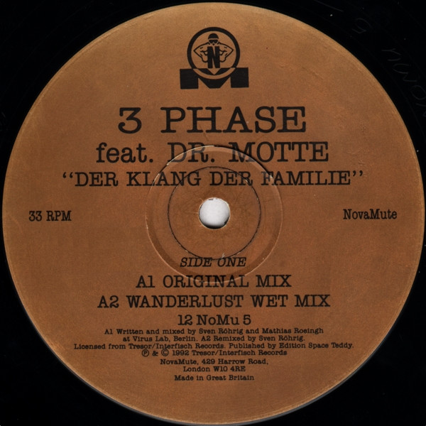 3 Phase Feat. Dr. Motte - Der Klang Der Familie (The Remixes) | NovaMute (12 NOMU5) - 3