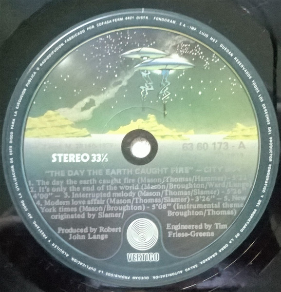 City Boy - The Day The Earth Caught Fire | Vertigo (6360 173) - 3