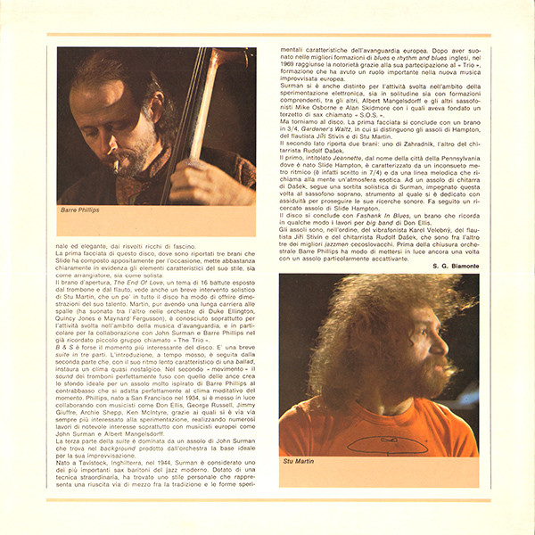 Slide Hampton , John Surman , Barre Phillips , Stu Martin - I Giganti Del Jazz 39 | Curcio (GJ-39) - 3