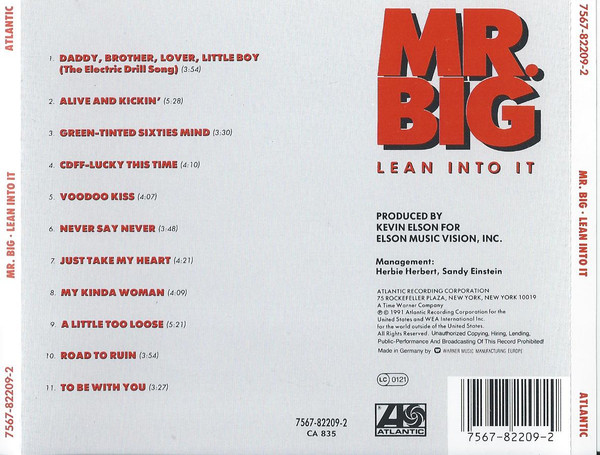 Mr. Big - Lean Into It | Atlantic (7567-82209-2) - 3 Mr. Big - Lean Into It | Atlantic (7567-82209-2) - 3