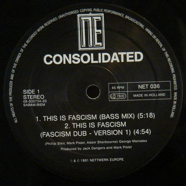 Consolidated - This Is Fascism | Nettwerk Europe (NET 036) - 3