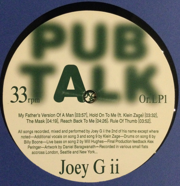 Joey G ii - Pub Talk | Orphan Records (Or.LP1) - 3
