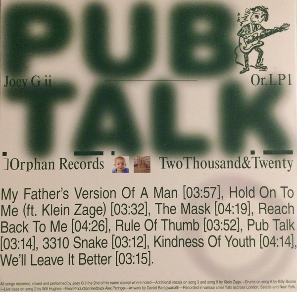 Joey G ii - Pub Talk | Orphan Records (Or.LP1) - 2