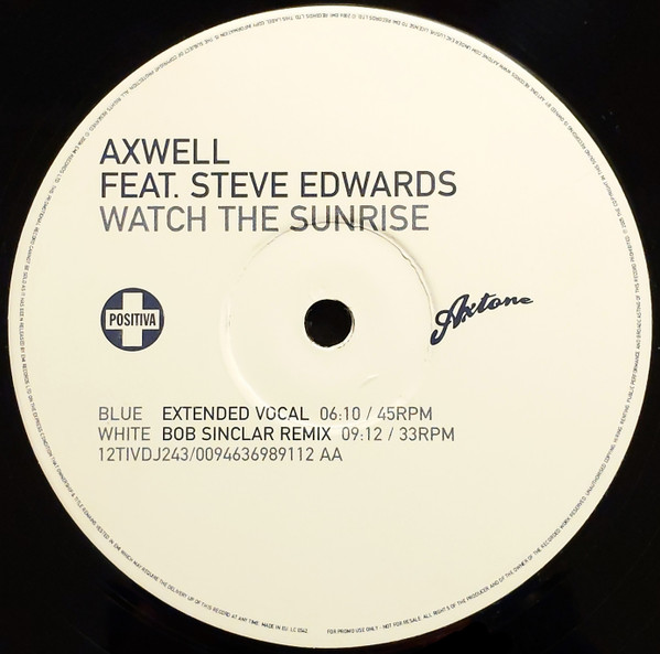 Axwell - Watch The Sunrise | Positiva (12TIVDJ243) - main