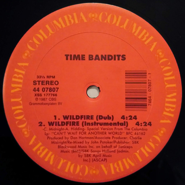 Time Bandits - Wildfire | Columbia (44 07807) - 4 Time Bandits - Wildfire | Columbia (44 07807) - 4