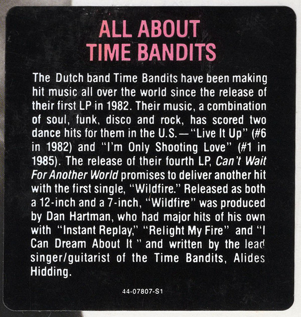 Time Bandits - Wildfire | Columbia (44 07807) - 5 Time Bandits - Wildfire | Columbia (44 07807) - 5