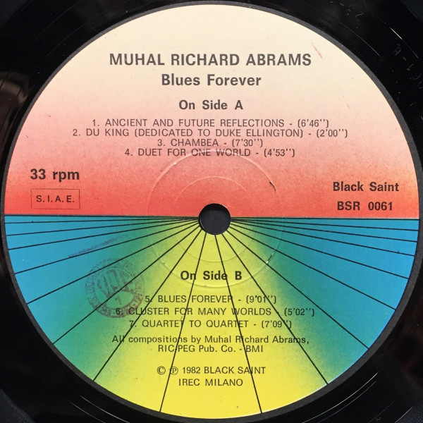 Muhal Richard Abrams - Blues Forever | Black Saint (BSR 0061) - 4