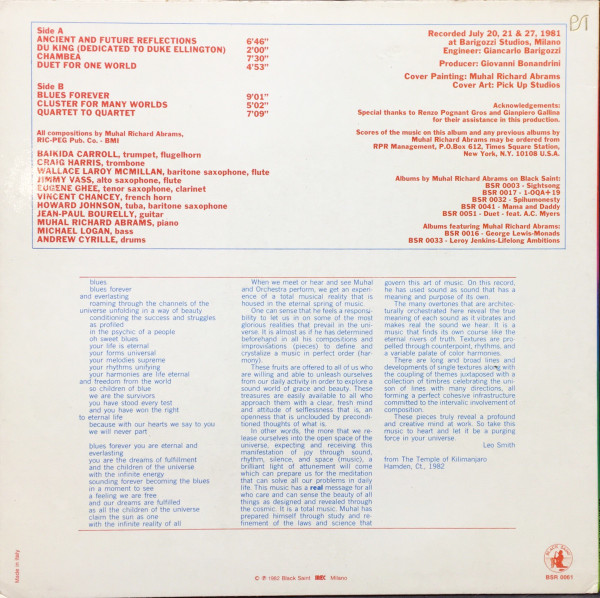 Muhal Richard Abrams - Blues Forever | Black Saint (BSR 0061) - 2