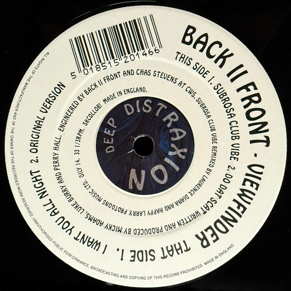 Back To Front - Viewfinder | Deep Distraxion (OILY 014) - 4