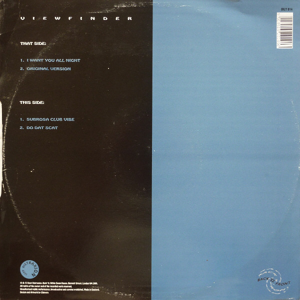 Back To Front - Viewfinder | Deep Distraxion (OILY 014) - 2