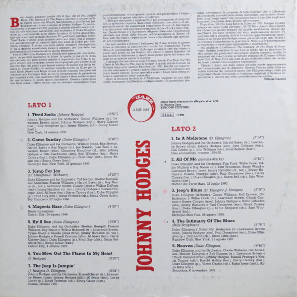 Johnny Hodges - Johnny Hodges | Musica Jazz (2MJP 1082) - 2