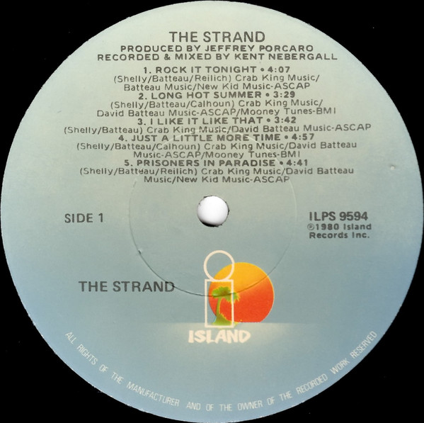 The Strand - The Strand | Island Records (ILPS 9594)