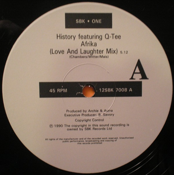 History Featuring Q-Tee - Afrika | SBK Records (12SBK 7008) - 3 History Featuring Q-Tee - Afrika | SBK Records (12SBK 7008) - 3