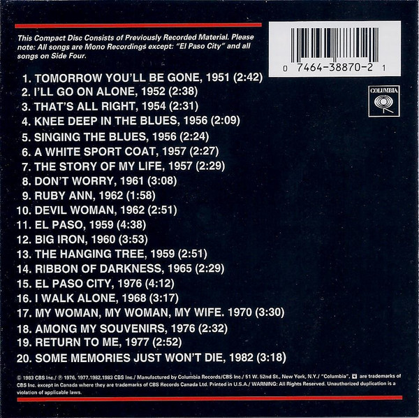 Marty Robbins - A Lifetime Of Song 1951-1982 | Columbia (CK 38870) - 4