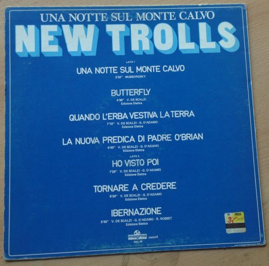 New Trolls - Una Notte Sul Monte Calvo | Magma (MAL 05) - 2 New Trolls - Una Notte Sul Monte Calvo | Magma (MAL 05) - 2