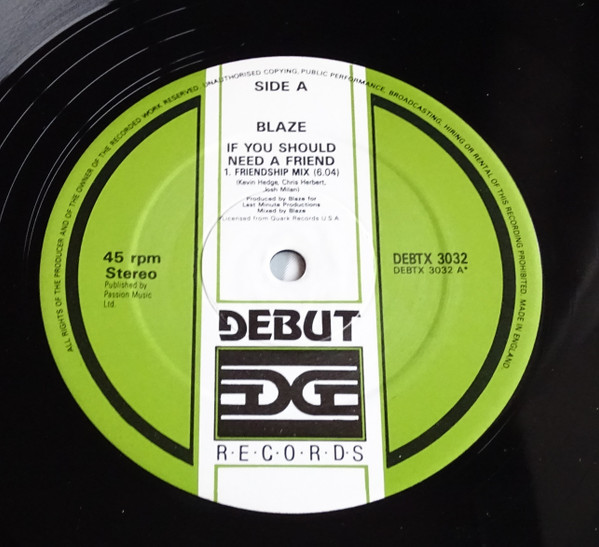 Blaze - If You Should Need A Friend | Debut (DEBTX 3032) - 4