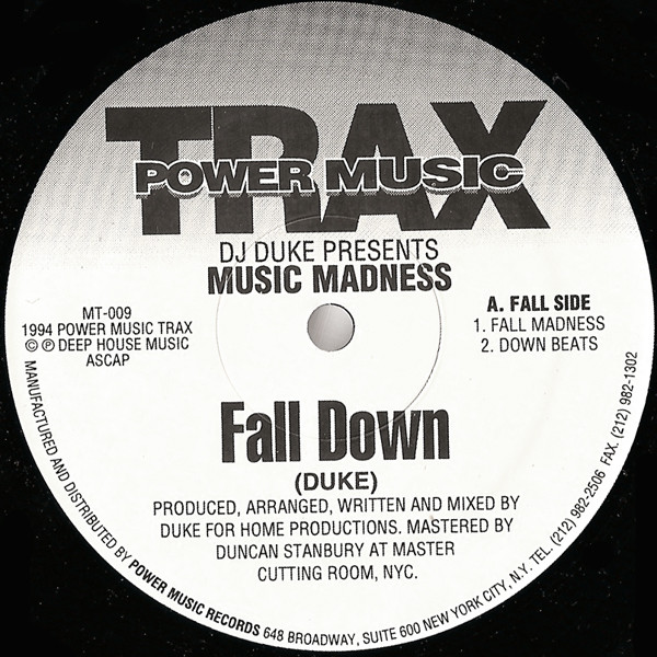 DJ Duke Presents Music Madness - Fall Down | Power Music Trax (MT-009)