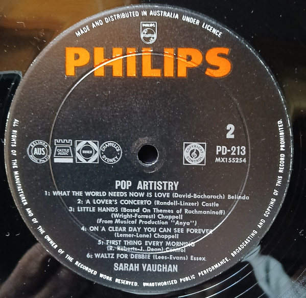Sarah Vaughan - Pop Artistry | Philips (PD 213) - 3