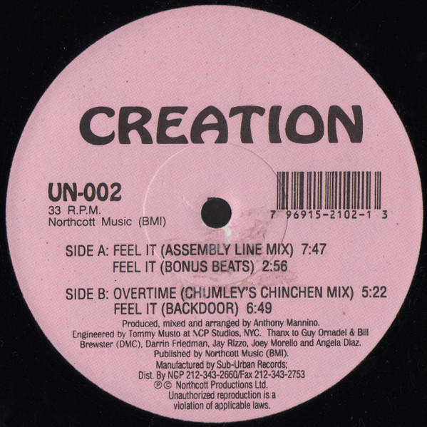 Creation - Feel It | Unclassified (UN-002) - main Creation - Feel It | Unclassified (UN-002) - main