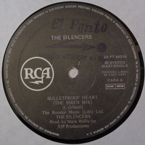 The Silencers - Bulletproof Heart | RCA (PT 44316 (3A)) - 3