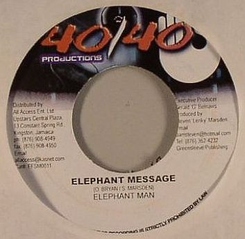 Elephant Man - Elephant Message | 40/40 Productions (FFSM0011) - main