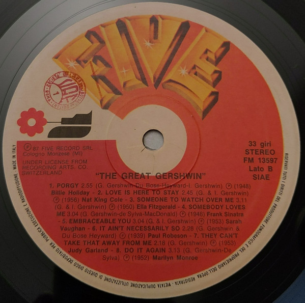 George Gershwin , Various - The Great Gershwin | Five (FM 13597) - 4