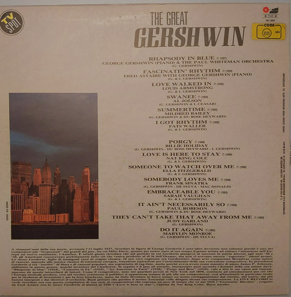 George Gershwin , Various - The Great Gershwin | Five (FM 13597) - 2