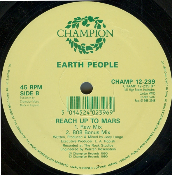 Earth People - Reach Up To Mars | Champion (CHAMP 12-239) - 4