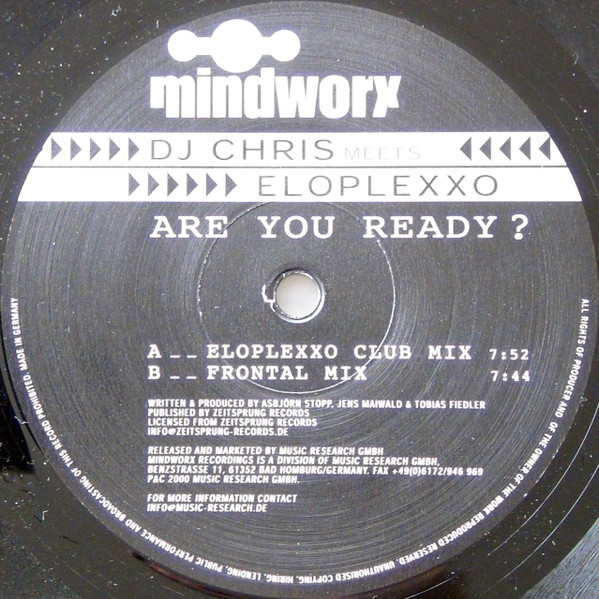 DJ C.H.R.I.S. Meets Eloplexxo - Are You Ready ? | Mindworx Records (MX 050.6) - main