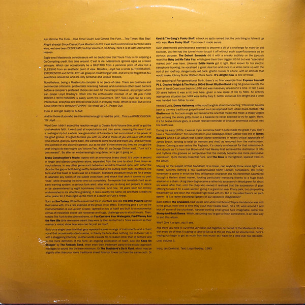 Various - Classic Funk Mastercuts Volume 2 | Mastercuts (CUTSLP 14) - 2