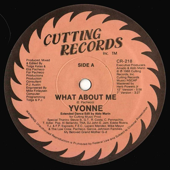 Yvonne - What About Me | Cutting Records (CR-218)