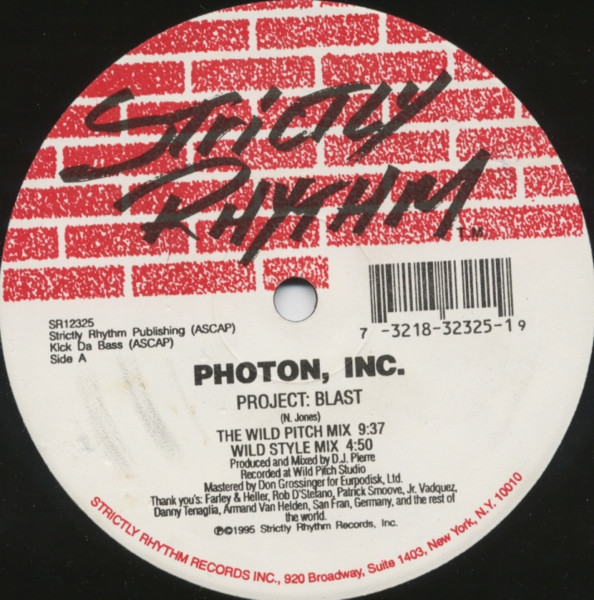 Photon Inc. - Project: Blast | Strictly Rhythm (SR12325)
