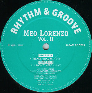 Meo Lorenzo - Vol. II | Rhythm And Groove Records (RG 9703) - main