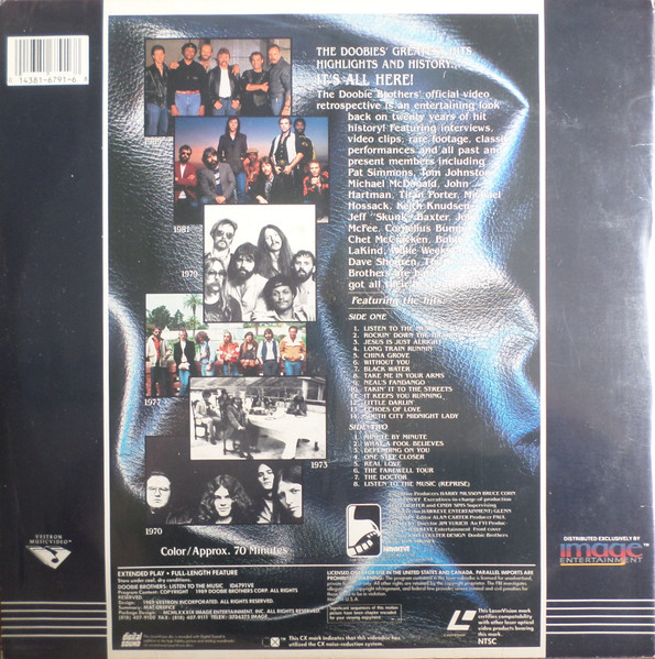 The Doobie Brothers - Listen To The Music | Image Entertainment (ID6791VE) - 2