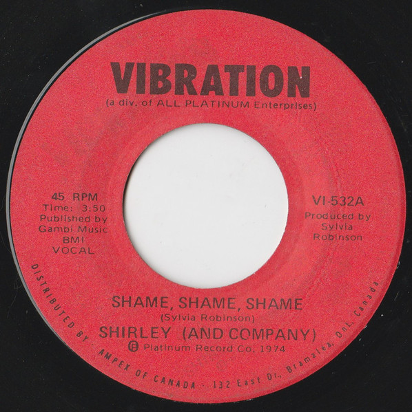 Shirley & Company - Shame, Shame, Shame | Vibration (VI-532) - main Shirley & Company - Shame, Shame, Shame | Vibration (VI-532) - main