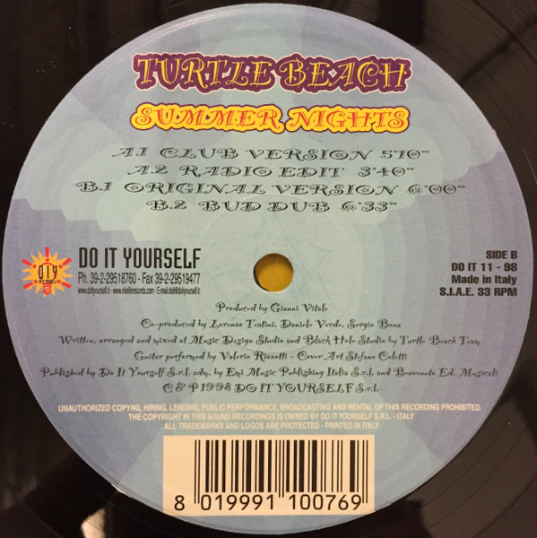 Turtle Beach - Summer Nights | Do It Yourself Entertainment (DO IT 11-98)