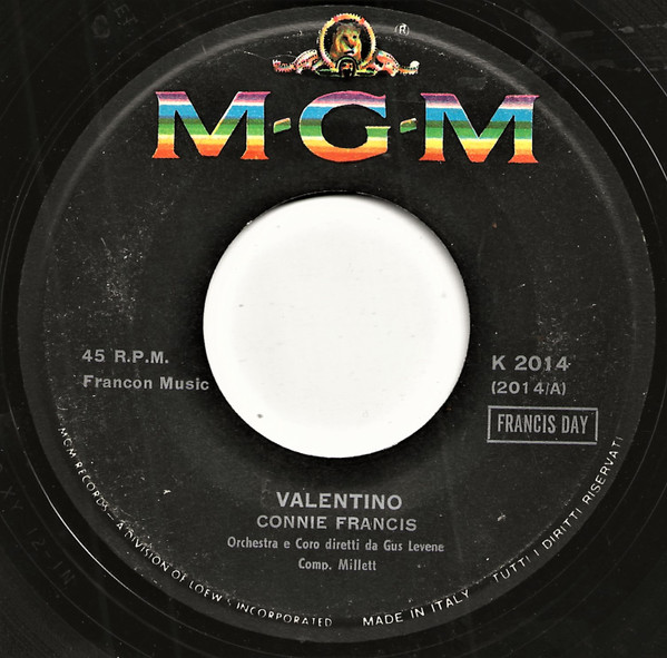 Connie Francis - Valentino | MGM Records (K 2014)