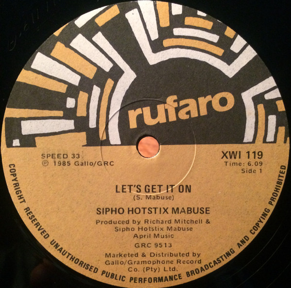 Sipho Mabuse - Let's Get It On | Rufaro (XWI 119) - 2
