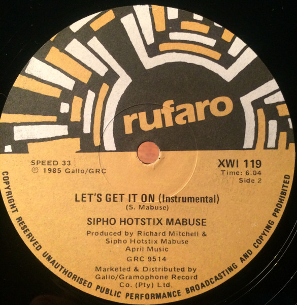 Sipho Mabuse - Let's Get It On | Rufaro (XWI 119) - 3