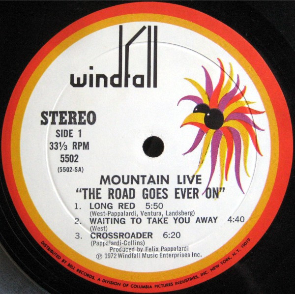 Mountain - Live: The Road Goes Ever On | Windfall Records (5502) - 3