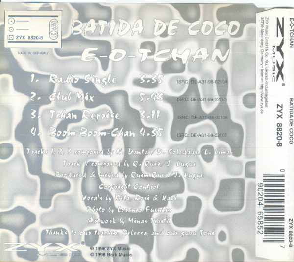 Batida De Coco - E-O-Tchan | ZYX Music (ZYX 8820-8) - 2