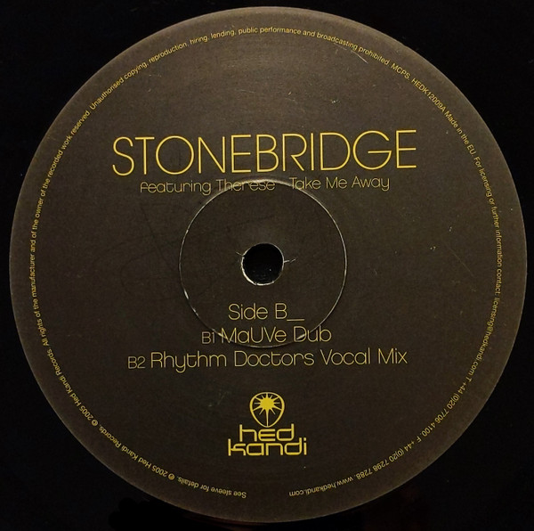 StoneBridge & Therese - Take Me Away | Hed Kandi (HEDK12009A) - 4 StoneBridge & Therese - Take Me Away | Hed Kandi (HEDK12009A) - 4