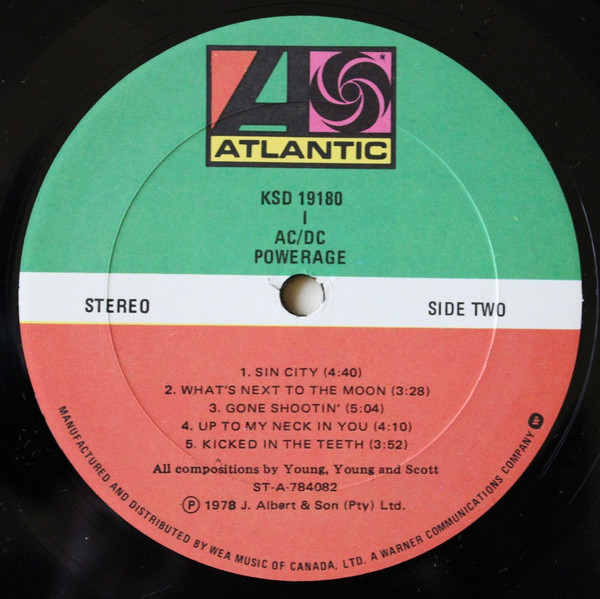 AC/DC - Powerage [Vinyl] | Atlantic (KSD 19180) - 4