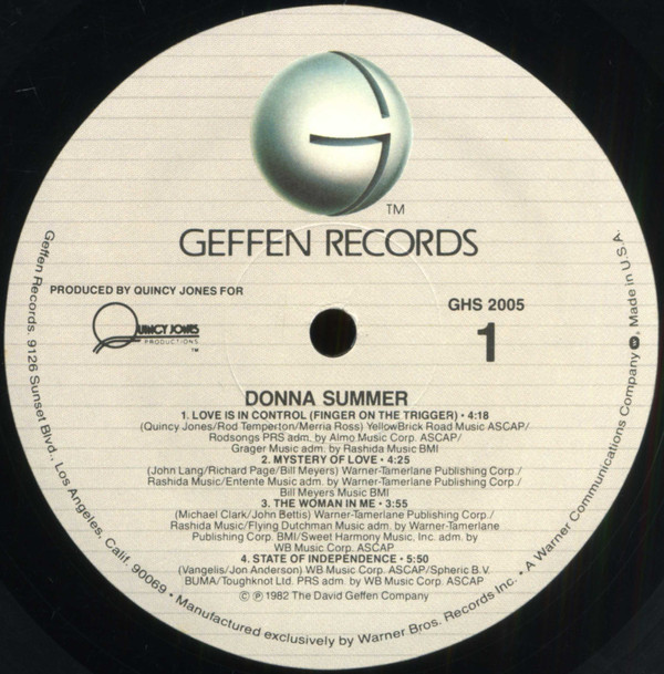 Donna Summer - Donna Summer | Geffen Records (GHS 2005)