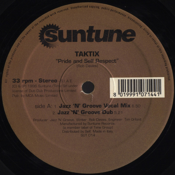 Taktix - Pride And Self Respect | Suntune (SUT 014) Taktix - Pride And Self Respect | Suntune (SUT 014)