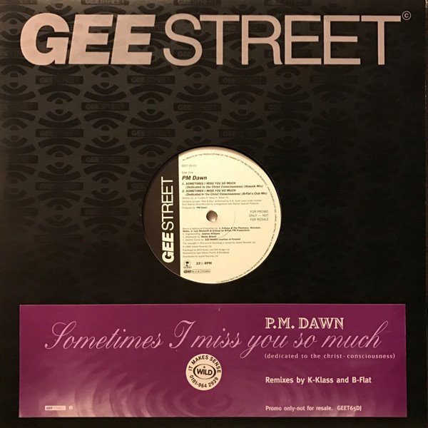 P.M. Dawn - Sometimes I Miss You So Much (Dedicated To The Christ Conciousness) | Gee Street (GEET 65 DJ)