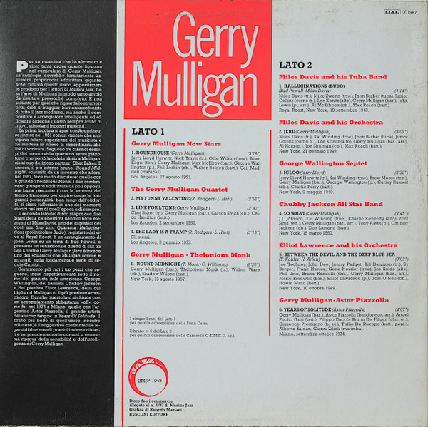 Gerry Mulligan - Gerry Mulligan | Musica Jazz (2MJP 1049) - 2